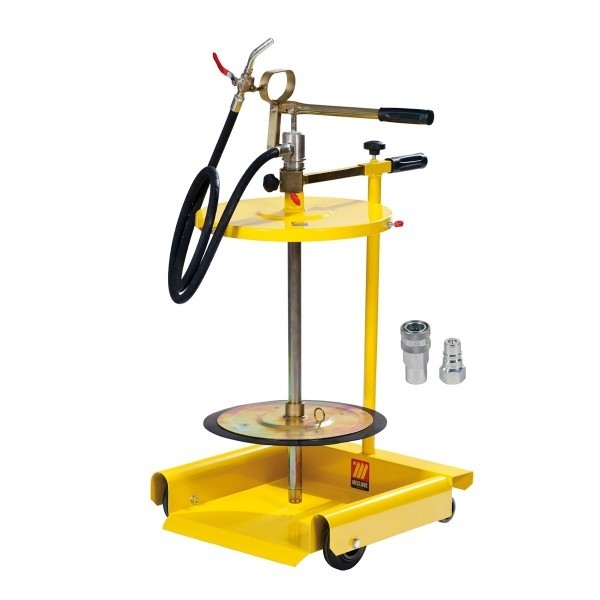 Mobile grease filling pump for 50 - 60 kg drums