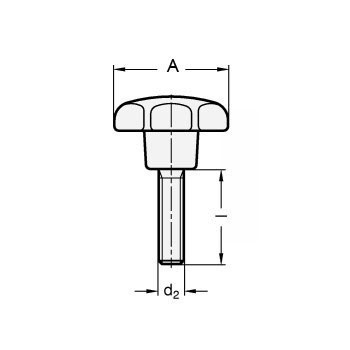 Sterknop DIN 6336 stalen draadstift detail 2