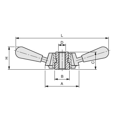 Twee-arm handwiel V2B detail 2