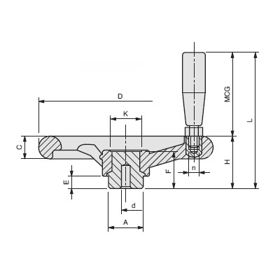 Three spoked handwheel - VRAF/M detail 2