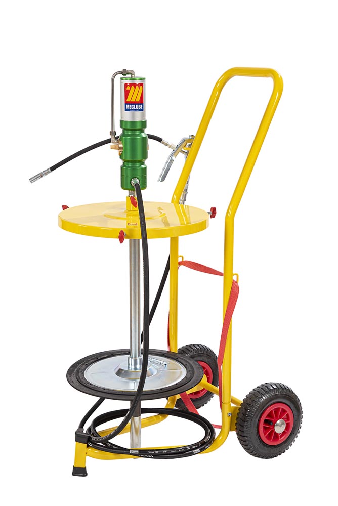 013-1116-000 Pneumatische vetpomp set op kar 50-60kg, 60:1 - Ø 420 mm