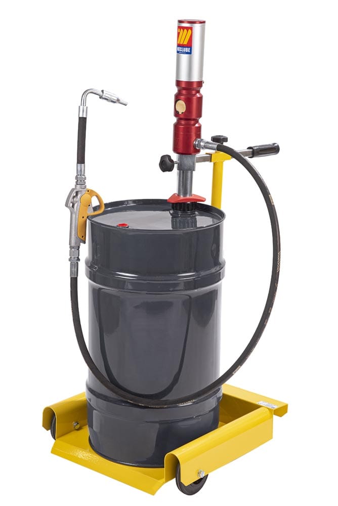 Pneumatische oliepomp op kar 50-60 liter vat
