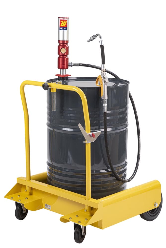 Pneumatische oliepomp op kar 180-220 liter vat