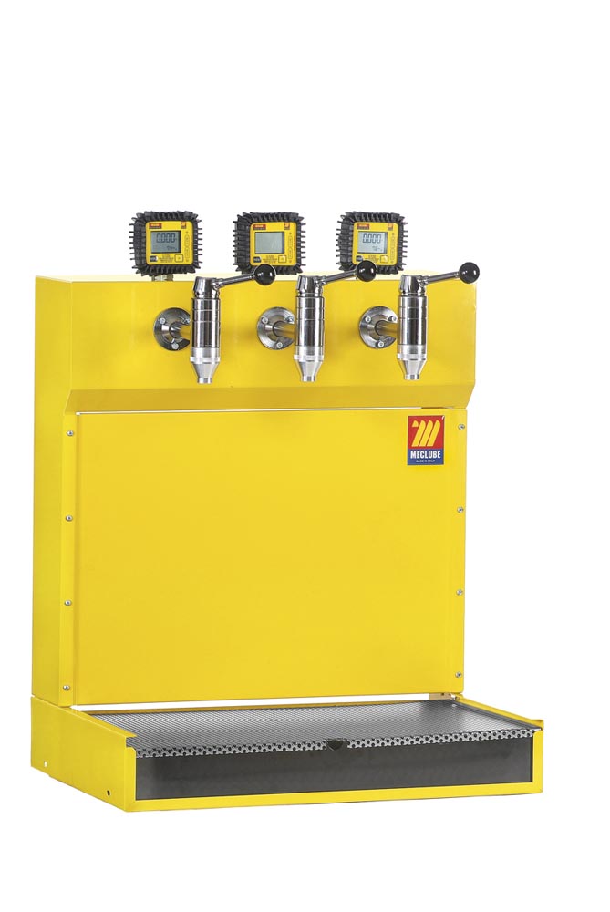 027-1342-C00 Oil bar dispenser, 3 kranen, 3 doorstroommeters