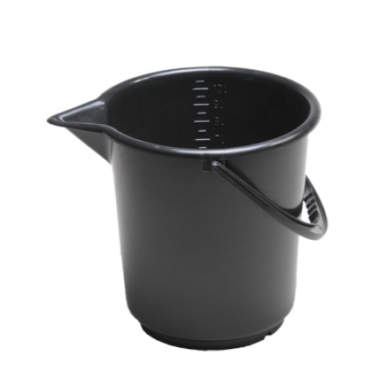 Plastic bucket with pouring spout
