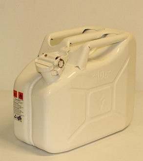 7531118 Jerrycan 10 liter, metaal, wit