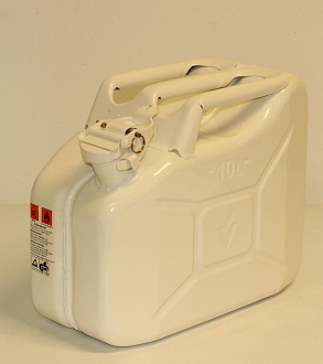 7531118 Metalen jerrycan 10 liter, Wit