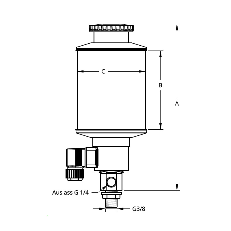 Electric drip-feed oiler ELO 24V DC capacity 1000ml SKU: 68033500