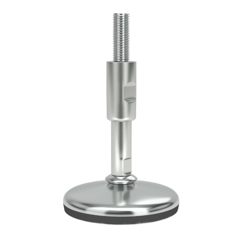 842005012135 Stelvoet RVS hygiënisch LC ø50 M12x135 zwart