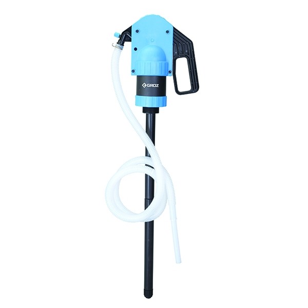 Groz vatpomp met PVC slang